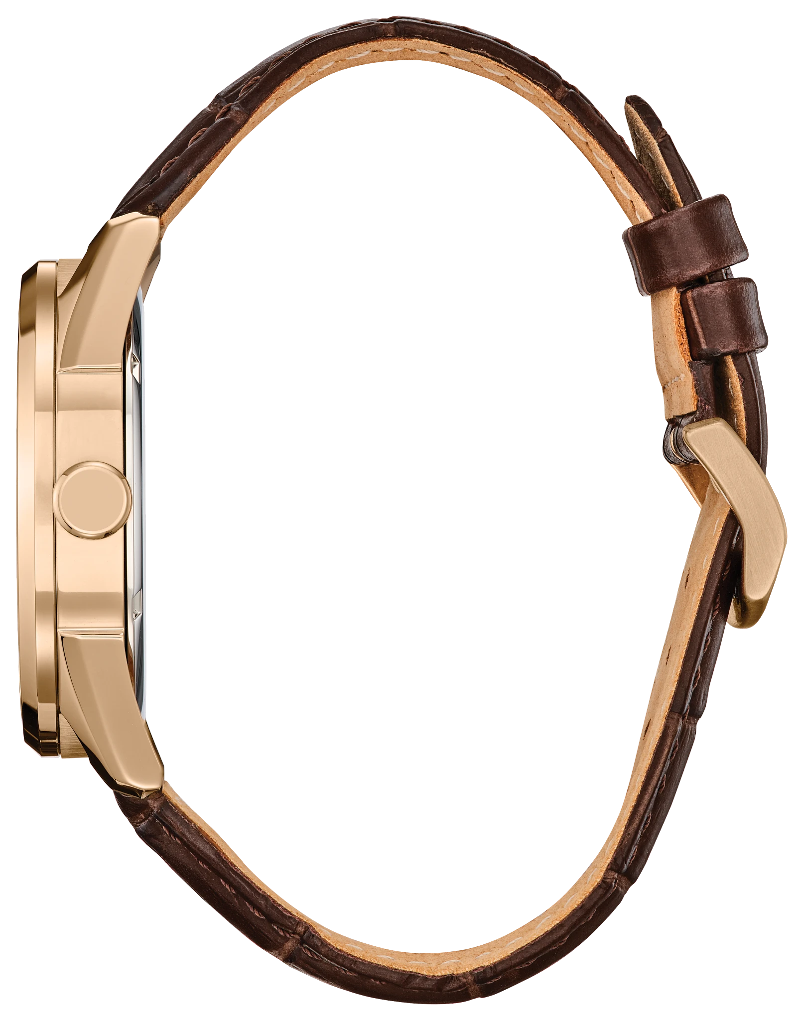 Hometown Mickey Mouse Beige Dial Leather Strap AW0088-04W | CITIZEN